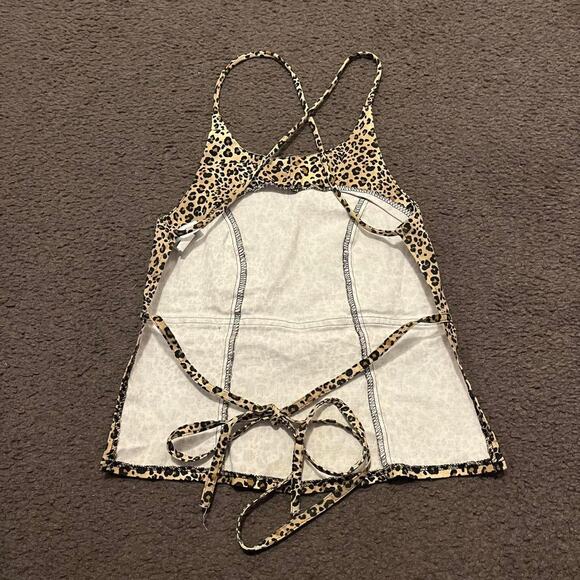 Y2K Leopard Open Tie Back Tank - Picture 2 of 4